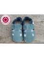 Chaussons été cuir bio blue