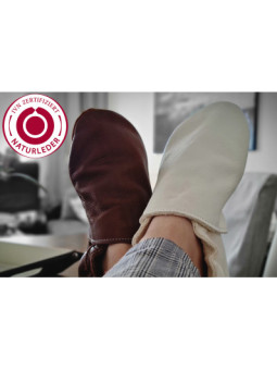 Organic leather slippers Combine your colors