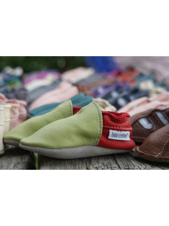 Chaussons cuir bio combiner vos couleurs