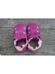 Chaussons été cuir bio pink