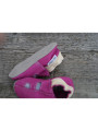 Organic leather summer slippers pink