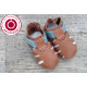 Organic Zippy summer slippers brown