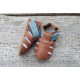 Organic Zippy summer slippers brown