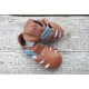 Organic Zippy summer slippers brown