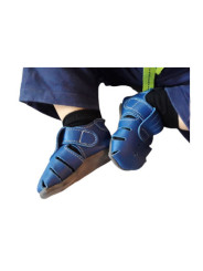 Organic Zippy summer slippers blue