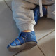 Organic Zippy summer slippers blue