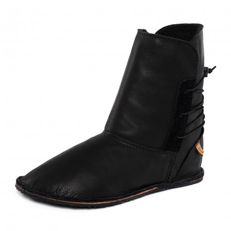 Boots leather minimalist black 