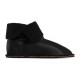 Bottines minimalistes en cuir noir