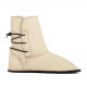 Bottine en cuir beige