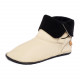 Bottine en cuir beige