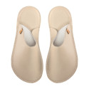 leather clog slippers cream