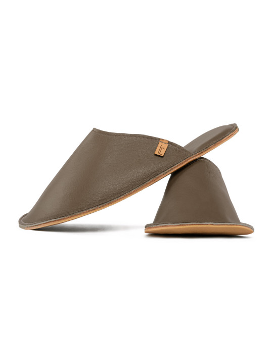 Handmade leather slippers clogs