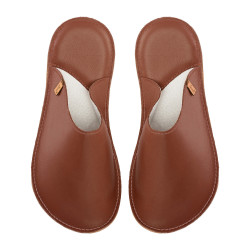 Handmade leather slippers clogs