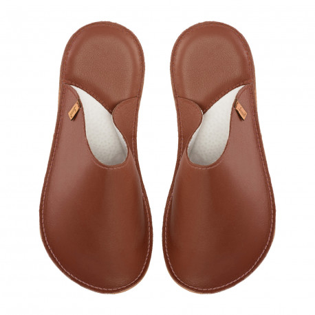 Handmade leather slippers clogs