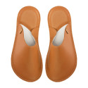 leather clog slippers brandy