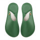 pantoufles en cuir vert avocat