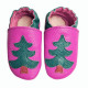 Christmas slippers red and green tree