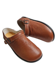 Sabot lanière ajustable marron bruciato