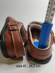 Sabot lanière ajustable marron bruciato