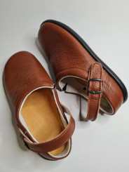 Sabot lanière ajustable marron bruciato