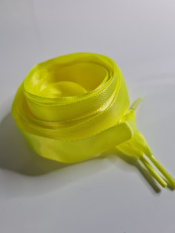 bright fluo yellow satin laces