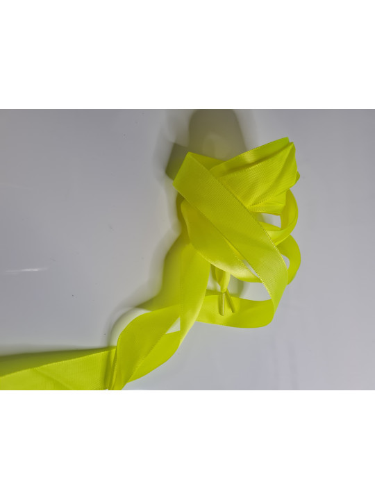 bright fluo yellow satin laces