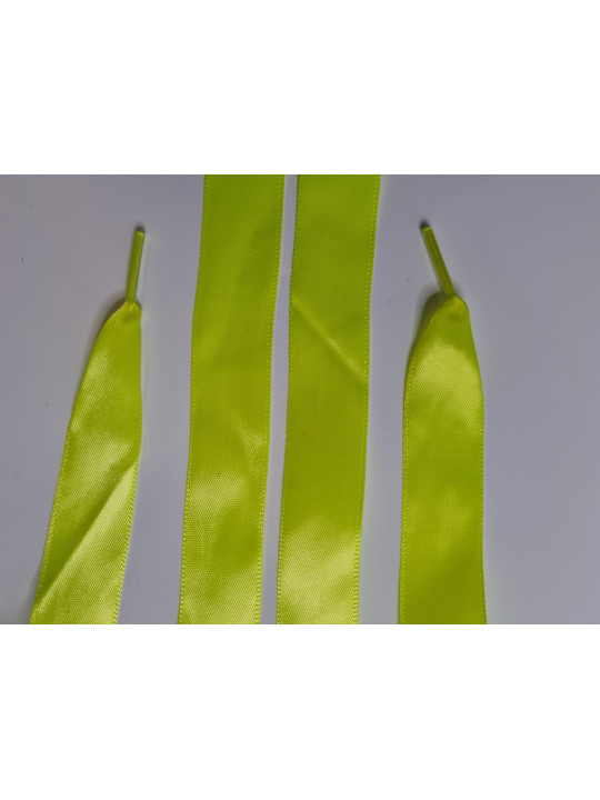 bright fluo yellow satin laces