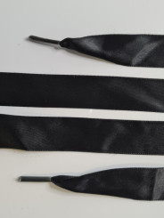 Black satin laces
