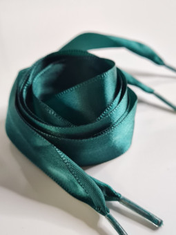 Green satin laces