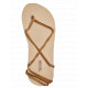 Stretch Cotton Minimalist Sandal Laces Beige