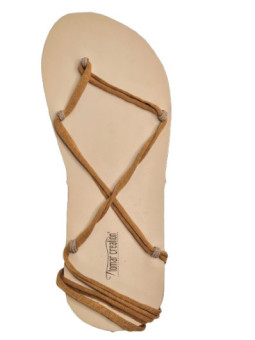 Lacets pour sandales minimalistes en coton étirable beige