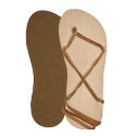 Rubber sole 2 mm Minimalist sandals Huarache beige laces