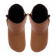 Booties leather slippers brown