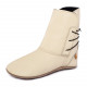 Booties leather slippers beige