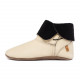 Booties leather slippers beige