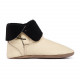 Booties leather slippers beige