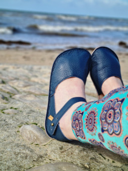 ballerina barefoot sandals extra flexible blu marino