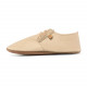 Chaussons lacets cuir cream