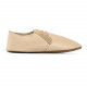 Chaussons lacets cuir cream