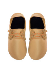 Lace up leather slippers savanna