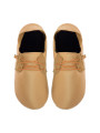Chaussons lacets cuir savanne