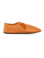 Chaussons lacets cuir brandy