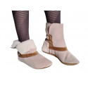 Beige sheepskin boots slippers