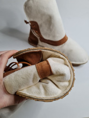 Bottines en peau lainée