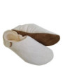 Babouche white sheepskin slippers