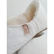 Babouche white sheepskin slippers