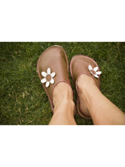 Handmade leather slippers clogs