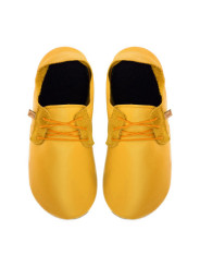 Lace up leather slippers girasole