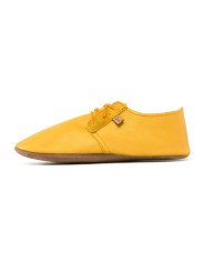 Lace up leather slippers girasole