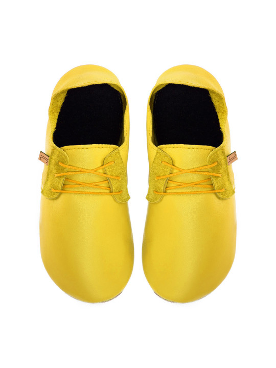 Chaussons lacets cuir soleil